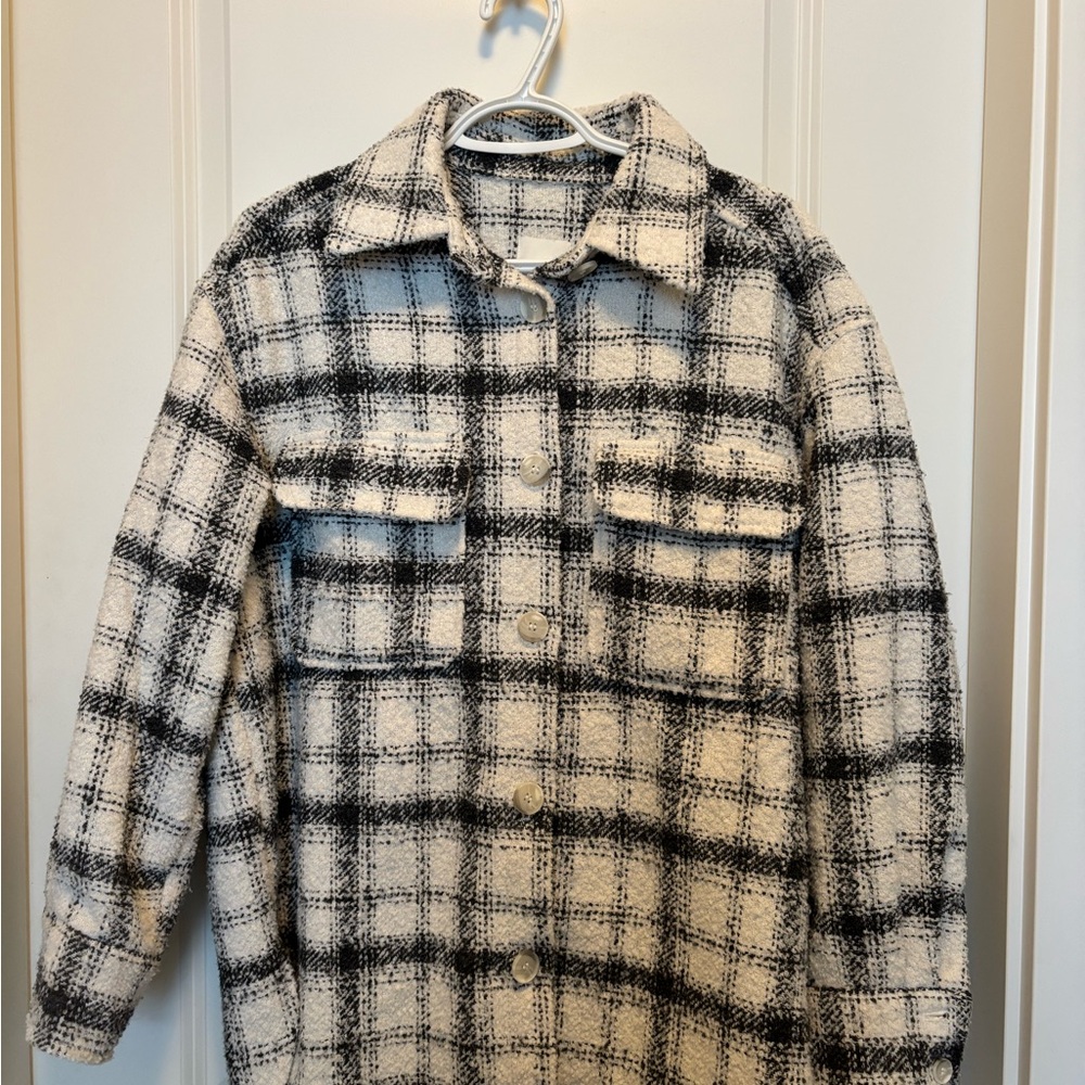 H&M Black and White Shacket